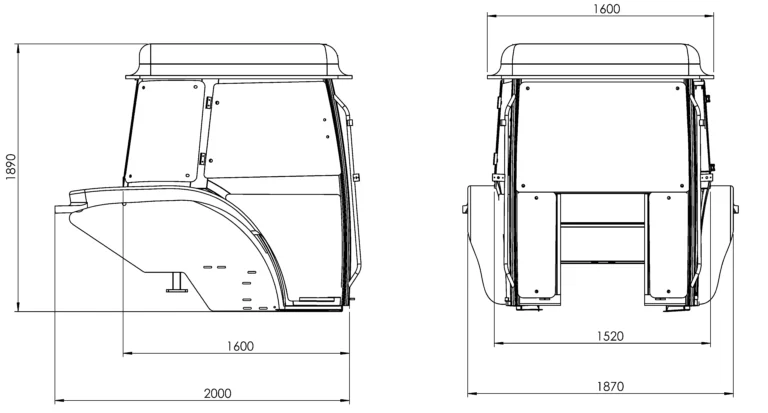 کابین فول آپشن ماشین سازی دقایق-MSD TRACTOR CABIN